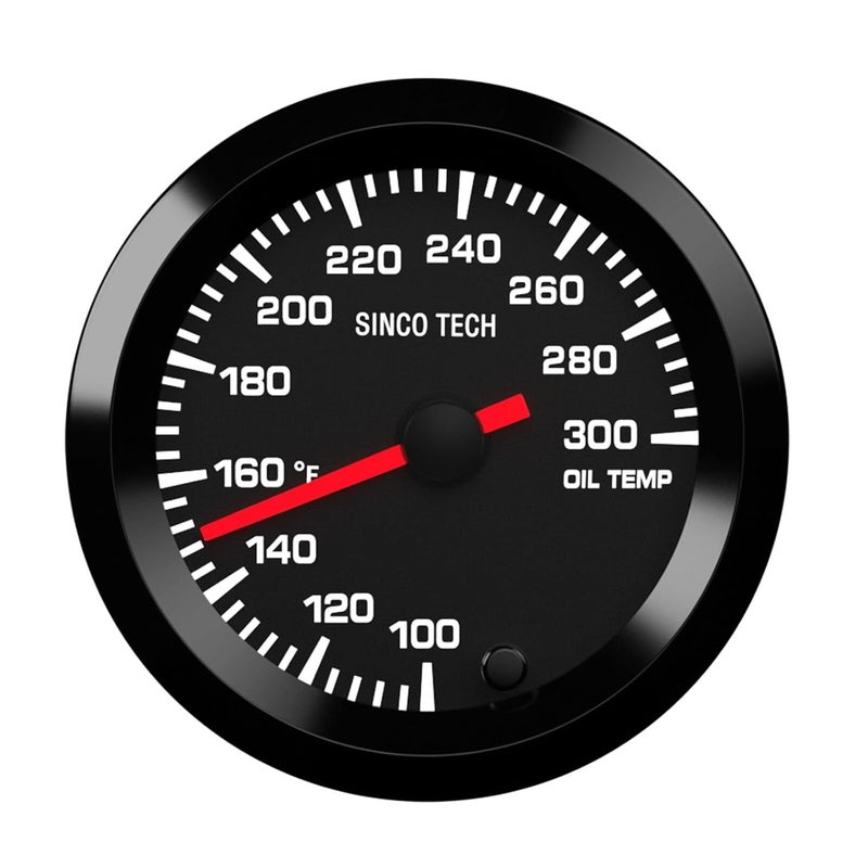 SINCO TECH 7 Color Gauge Kit 2" 52mm Automobile Backlight Pointer Car Meter with Sensor (Oil Temp F) - Image 2